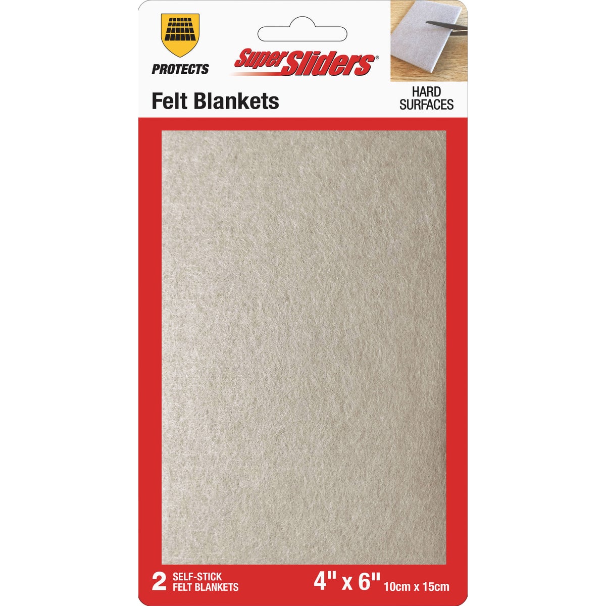 Super Sliders 4 In. x 6 In. Beige Blanket (2-Piece)