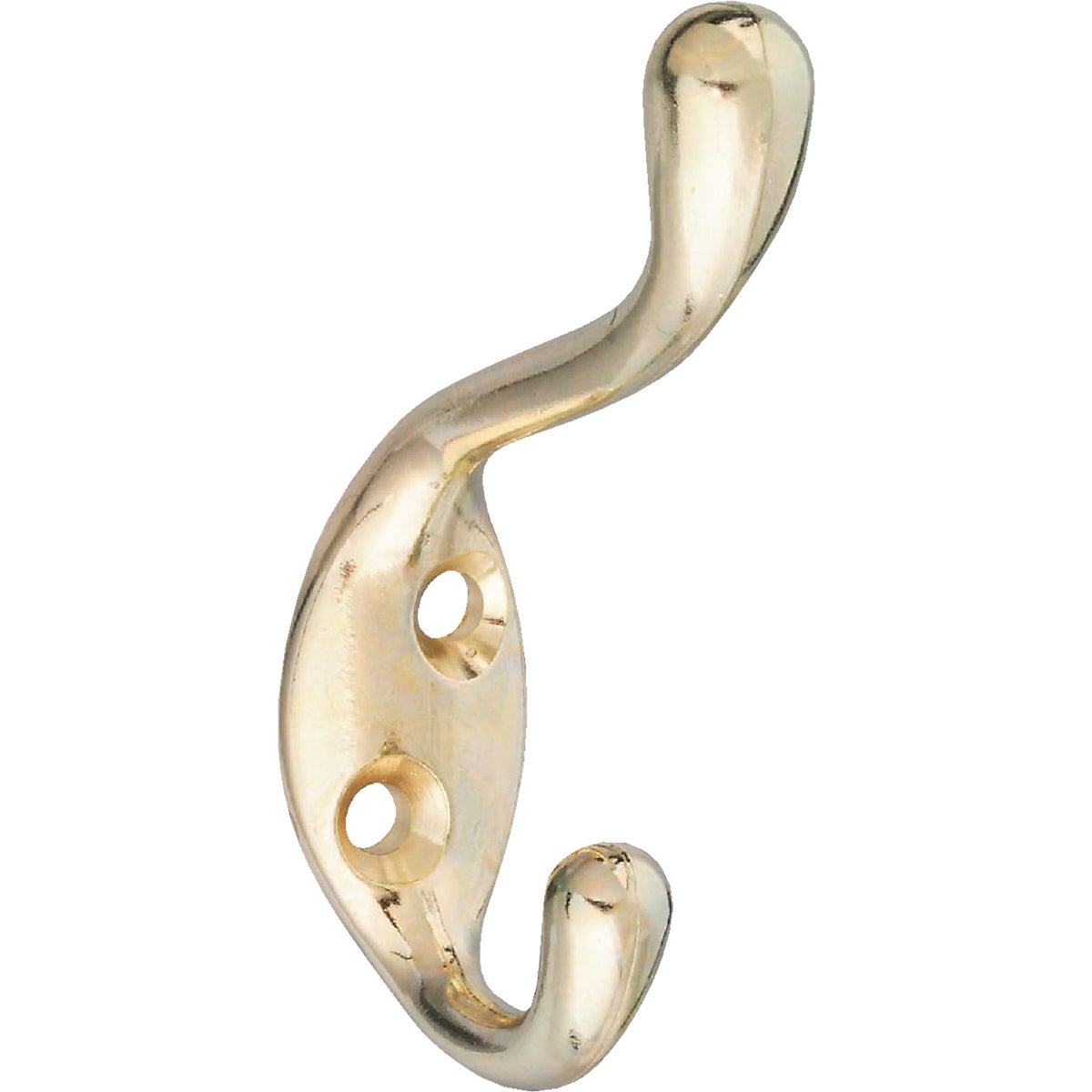 National Heavy-Duty Bright Brass Wardrobe Hook