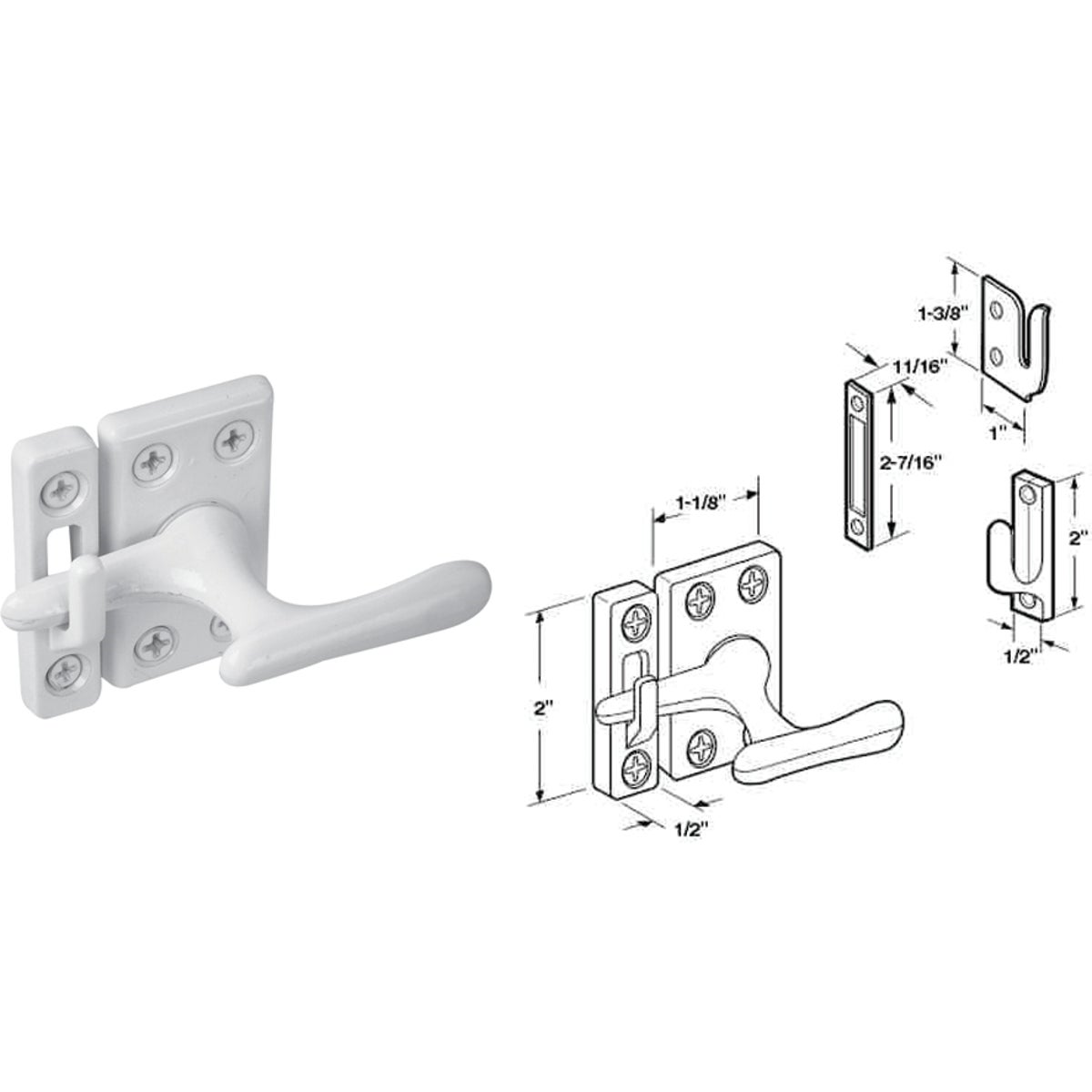 Defender Security Universal Casement Latch Fastener