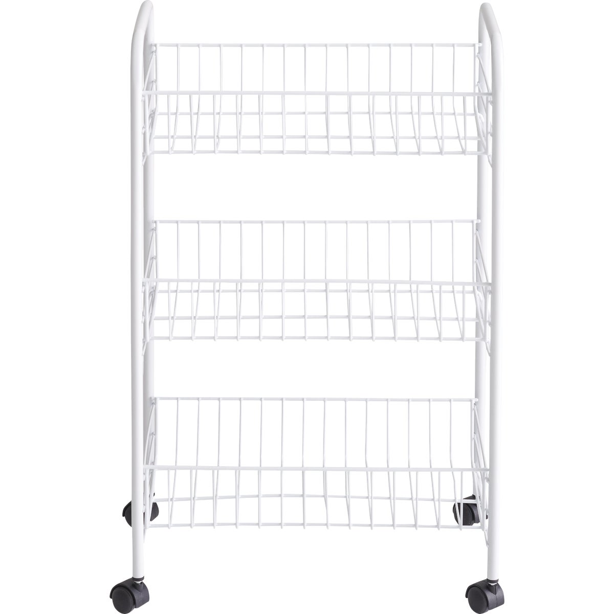 Rubbermaid White 3-Tier Wheeled Storage Cart