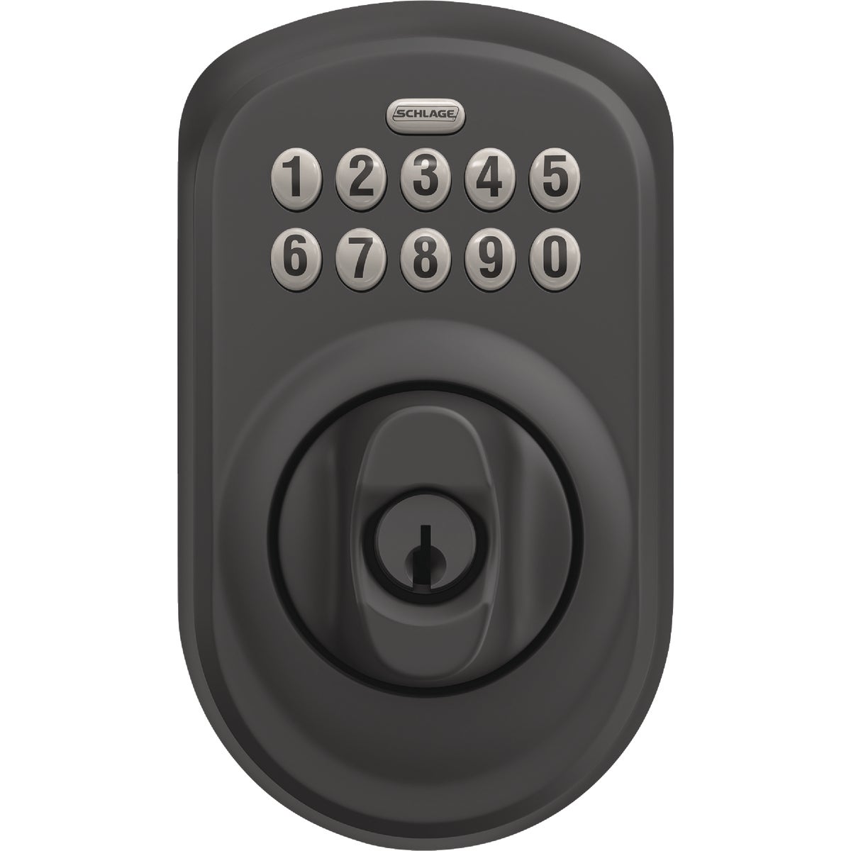 Schlage Plymouth Matte Black Electronic Lock Keypad Deadbolt