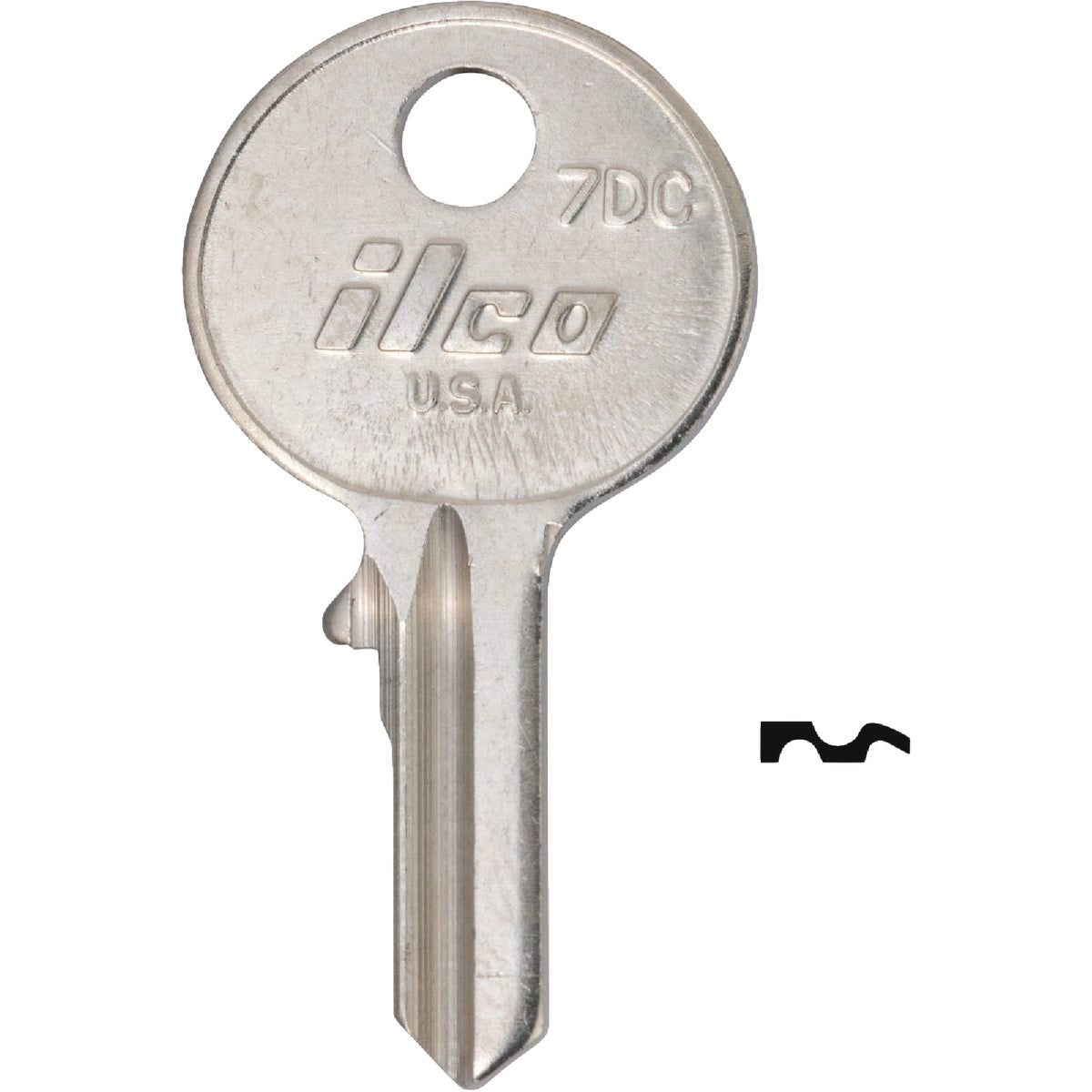 ILCO LA Keyway Key Blank, 7DC (10-Pack)