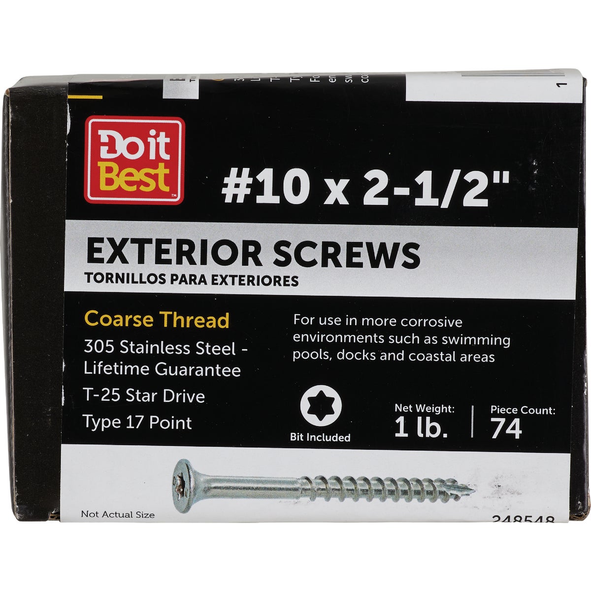 Grip-Rite Max 2-1/2 In. T17 ST25 305 Stainless Steel Deck Screw (1 Lb.)