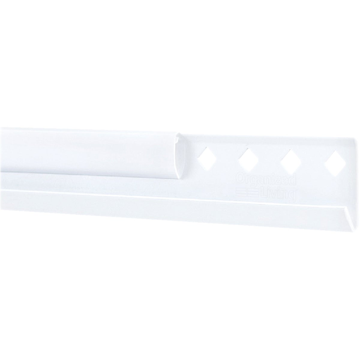 FreedomRail 42 In. White Horizontal Hanging Rail with Cover