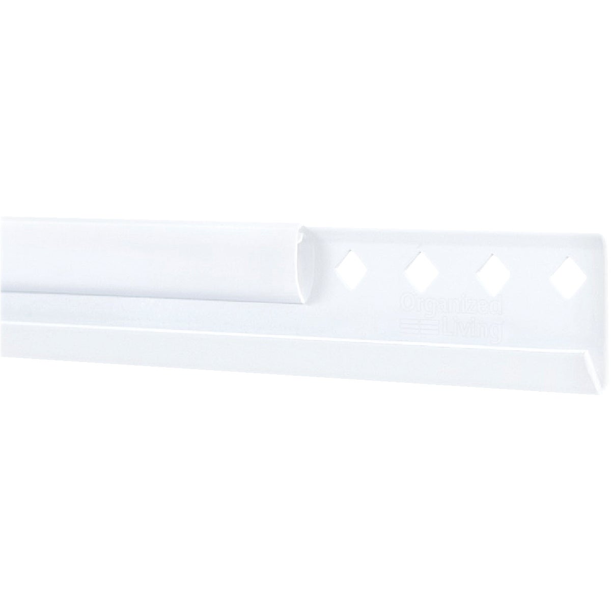 FreedomRail 60 In. White Horizontal Hanging Rail with Cover