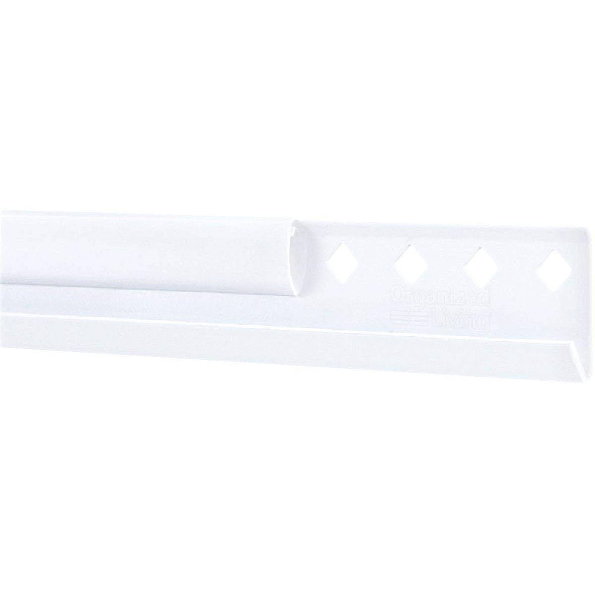 FreedomRail 78 In. White Horizontal Hanging Rail with Cover