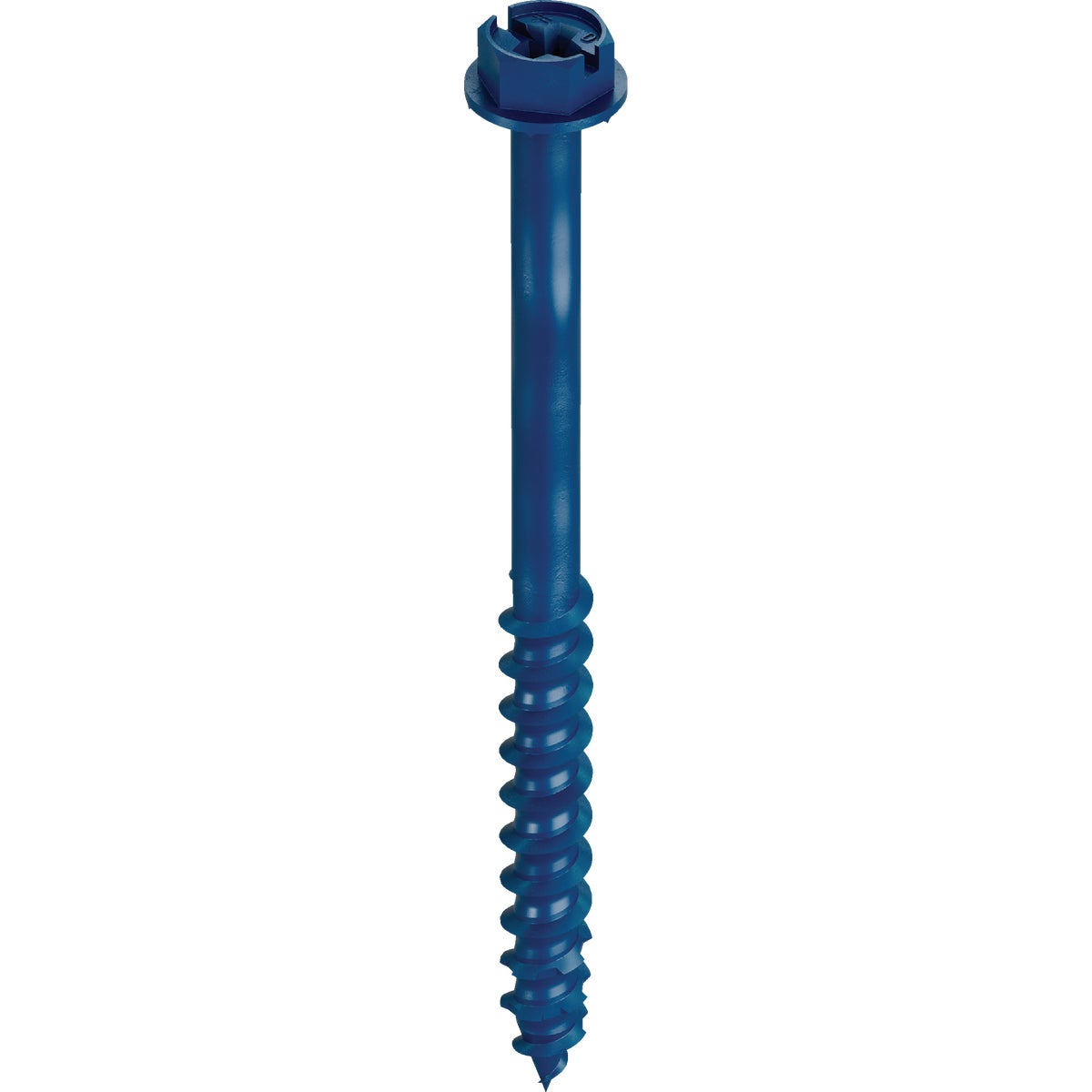 Simpson Strong-Tie Titen Turbo  1/4 in. x 3-1/4 in. Hex-Head Concrete and Masonry Screw, Blue (75-Qty)