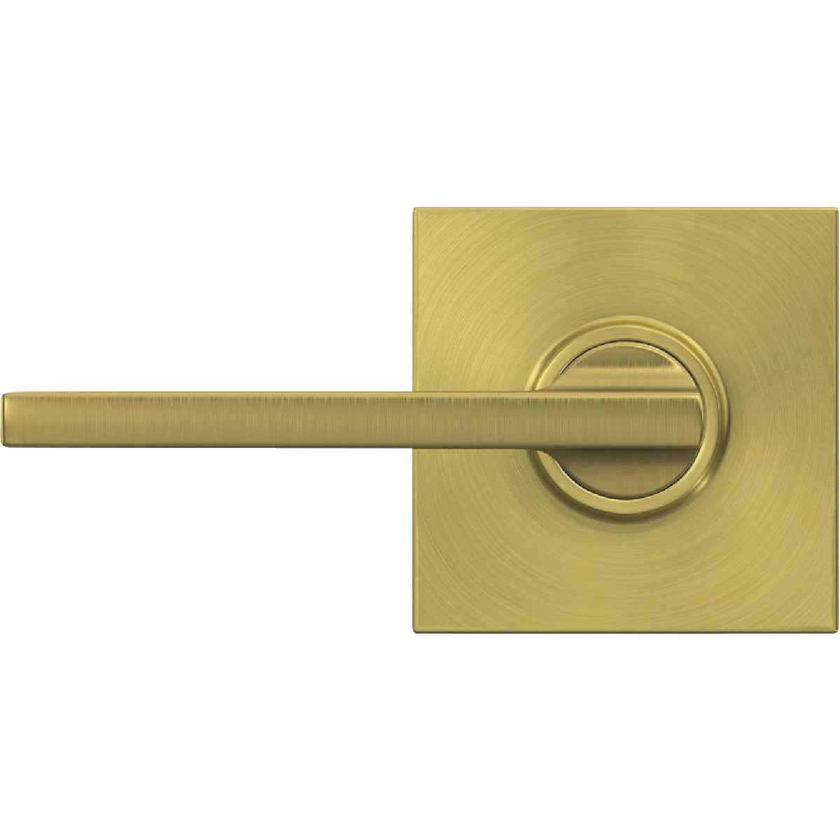 Schlage F Series Latitude Lever Collins Satin Brass Hall & Closet Lock