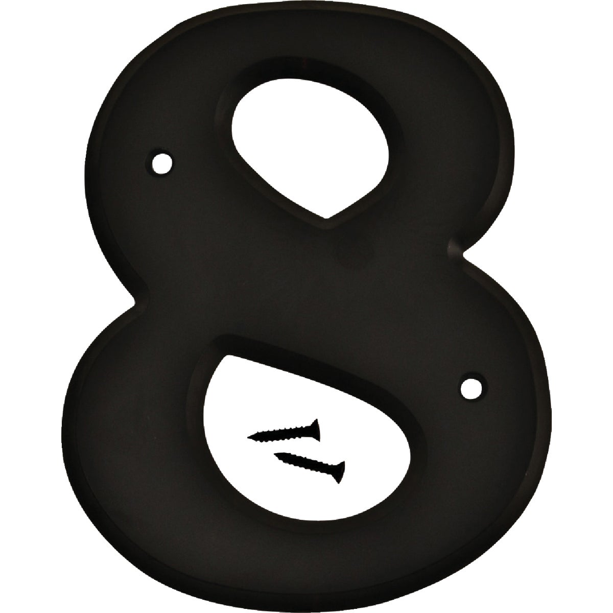 6″ BLK PLST NUMBER 8