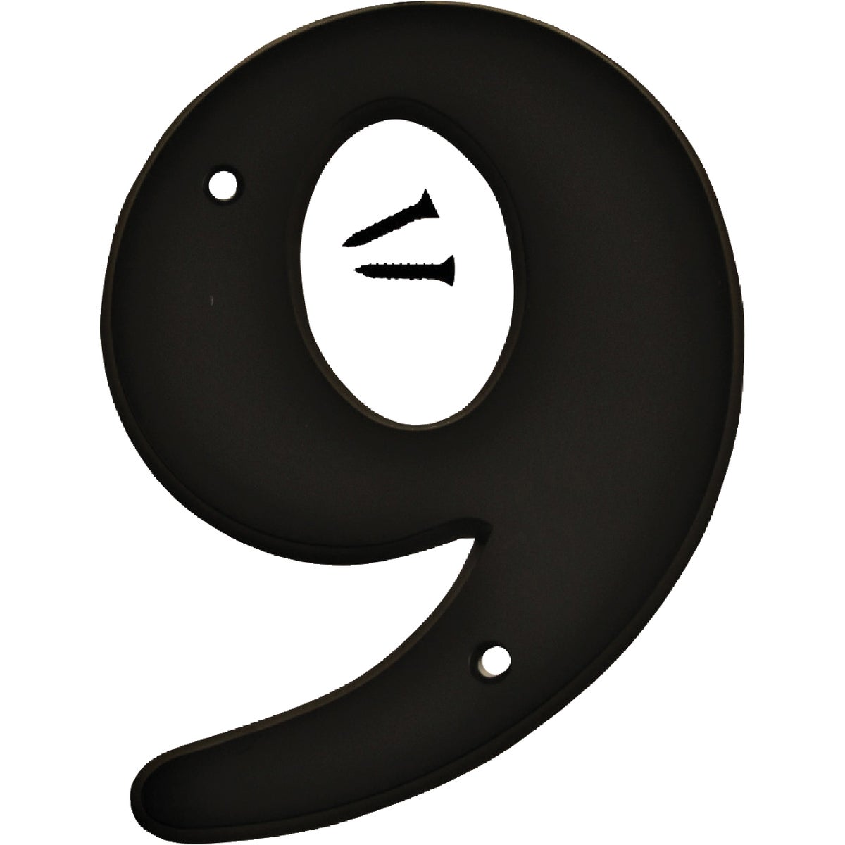 6″ BLK PLST NUMBER 9