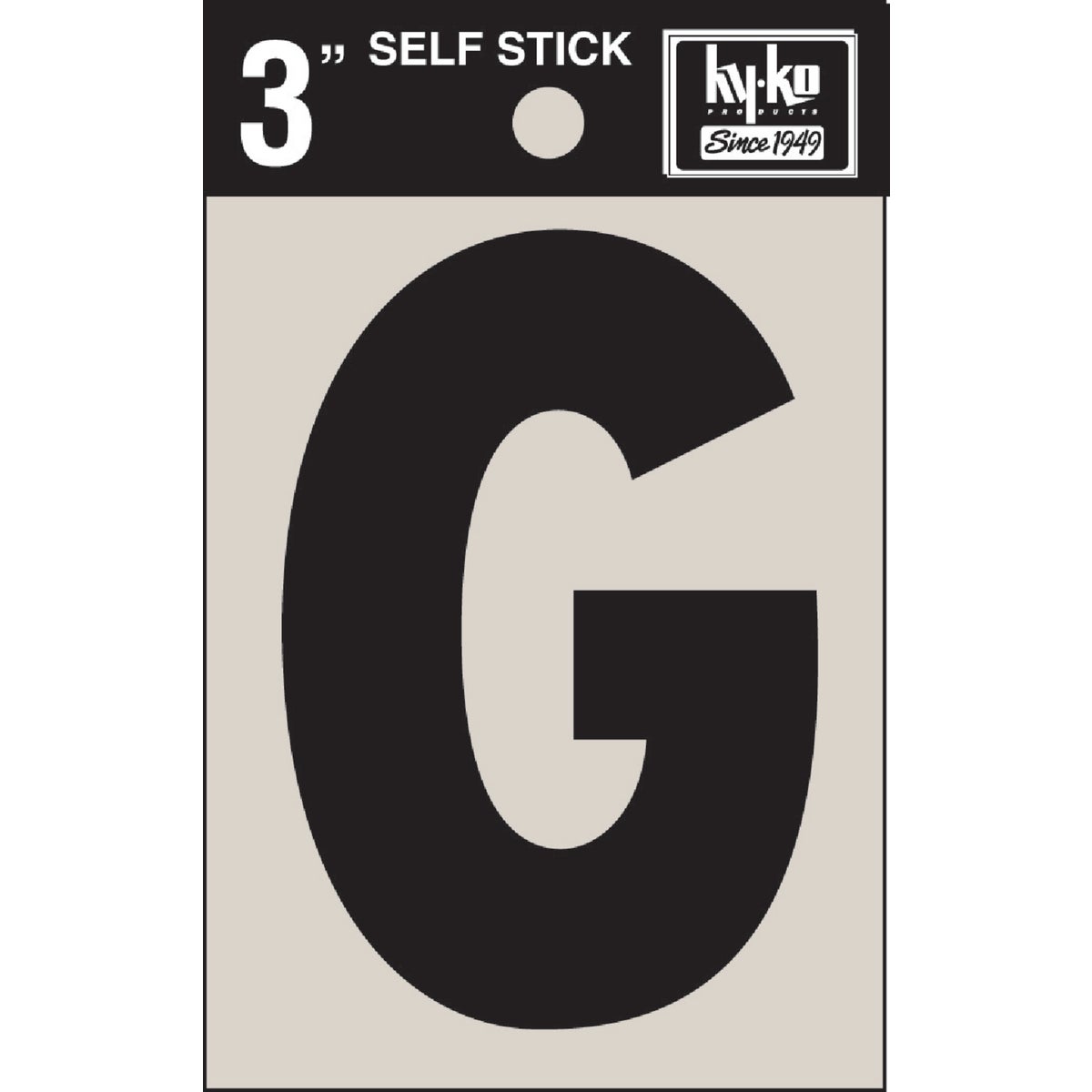 3″ BLK VINYL LETTER G