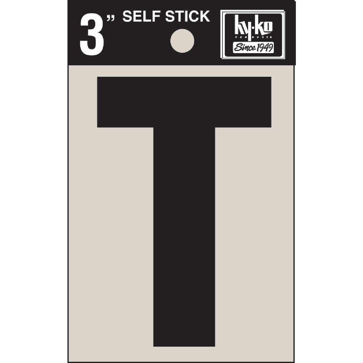 3″ BLK VINYL LETTER T