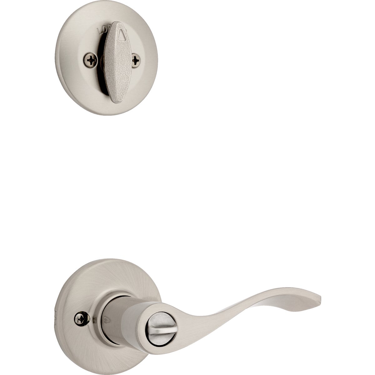 Kwikset Balboa Satin Nickel Deadbolt and Lever Combo with Smartkey