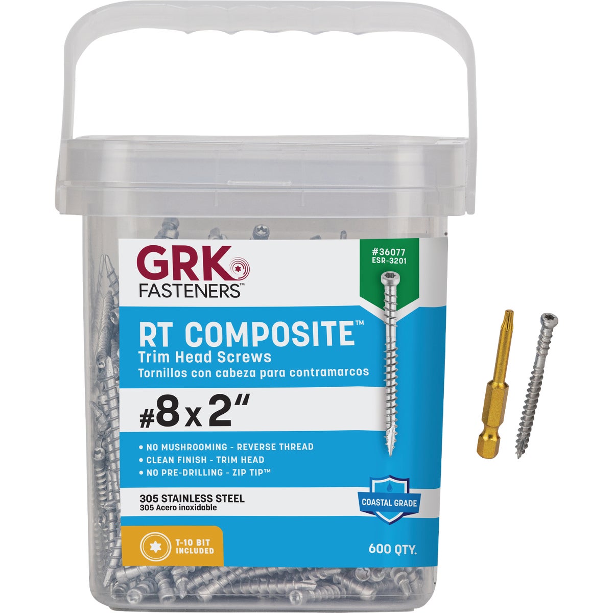 GRK RT #8 x 2 In. Star Drive Stainless Steel Composite Screw (600 Ct.)