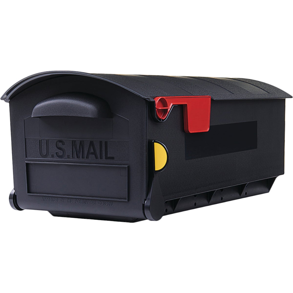 Gibraltar Patriot Black Plastic Large Post Mount Mailbox