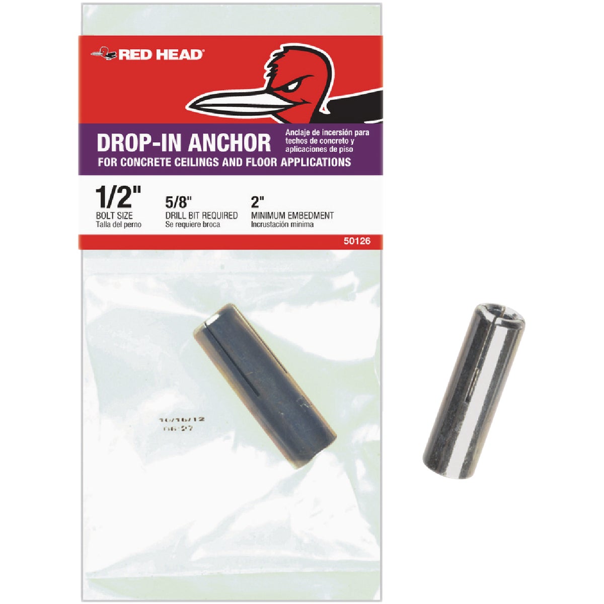 Red Head 1/2 In. Drop-In Anchor