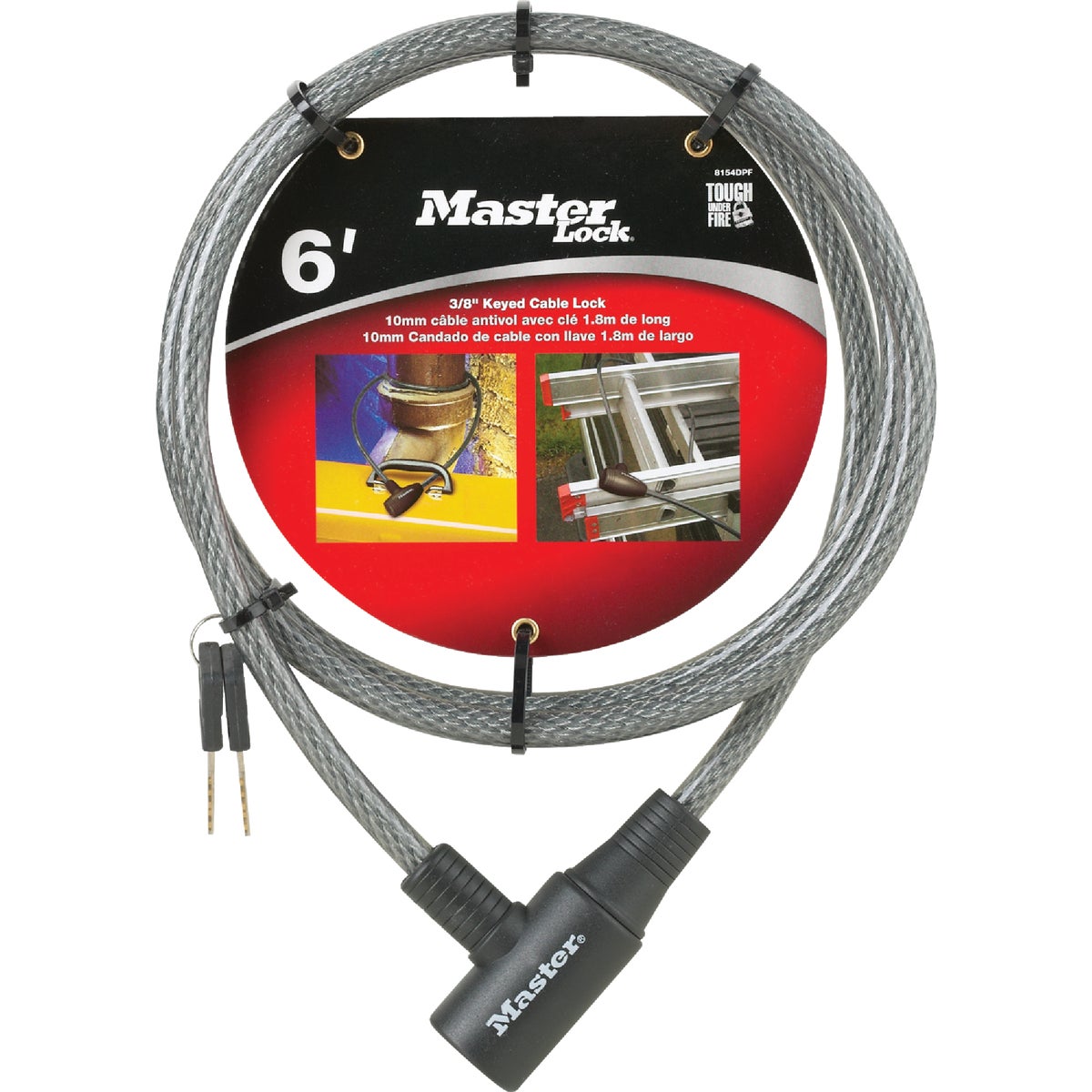 Master Lock 6 Ft. x 3/8 In. Integrated Keyed Cable Lock