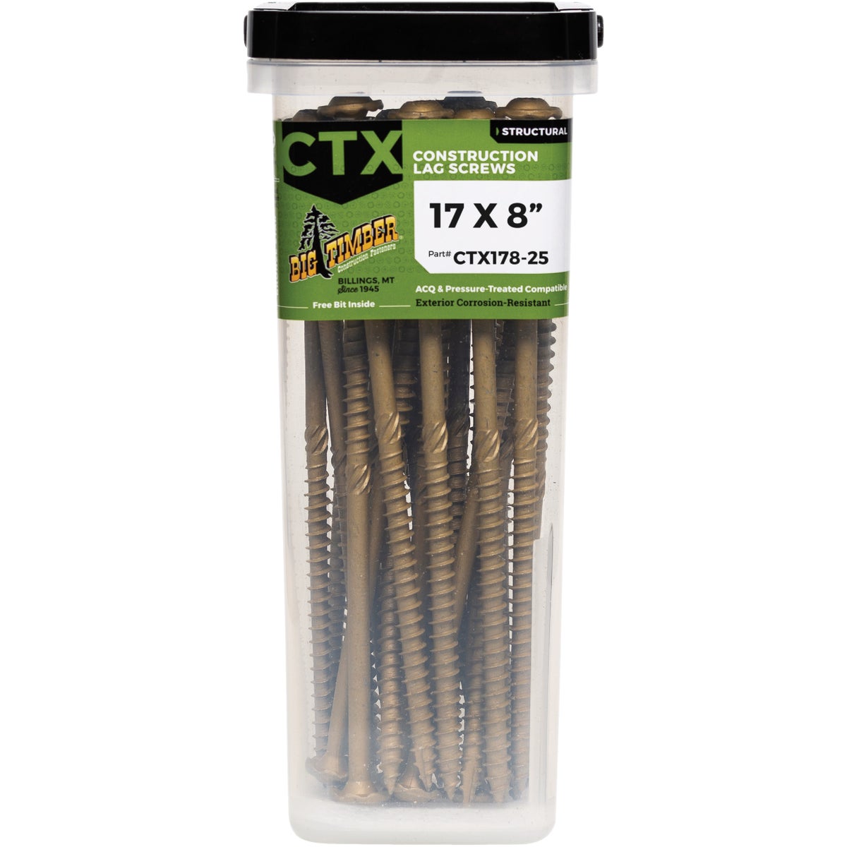 Big Timber #17 x 8 In. Lag Screw (25 Ct.)