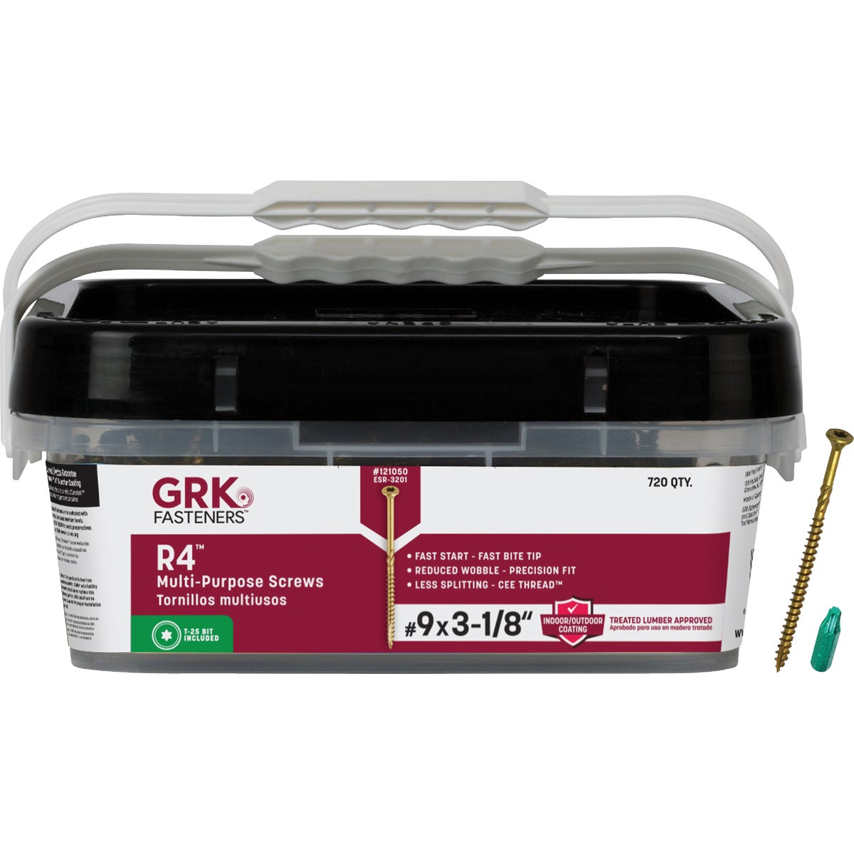 GRK R4 #9 x 3-1/8 In. Star Drive Multi-Purpose Wood Screw (720 Ct.)