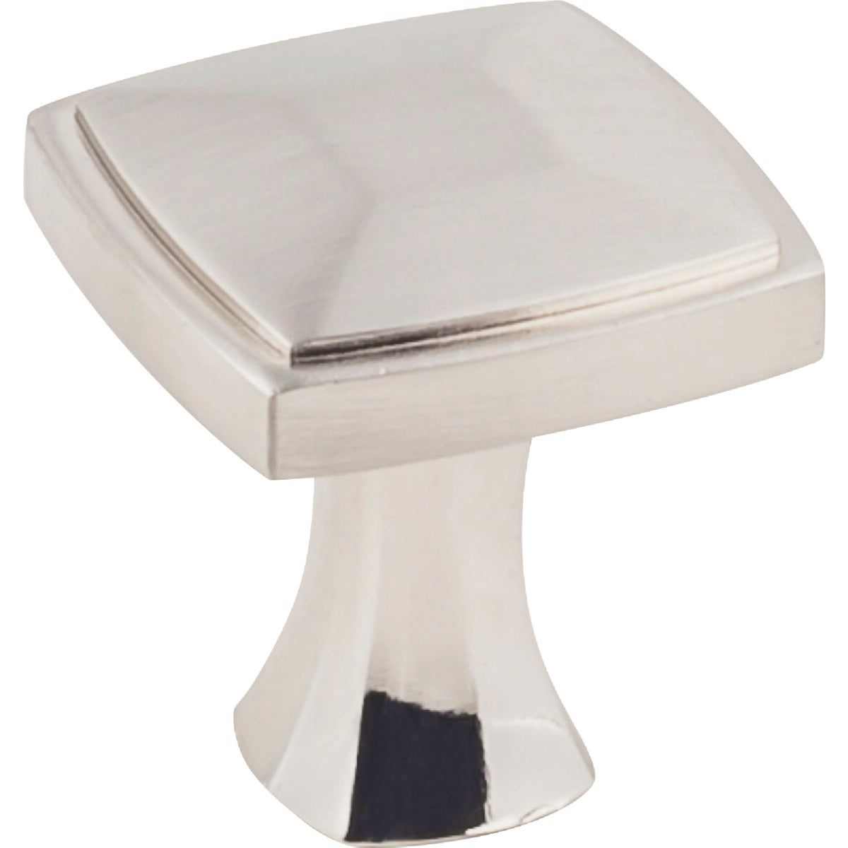 KasaWare 1-1/16 In. Diameter Satin Nickel Plain Square Knob (10-Pack)