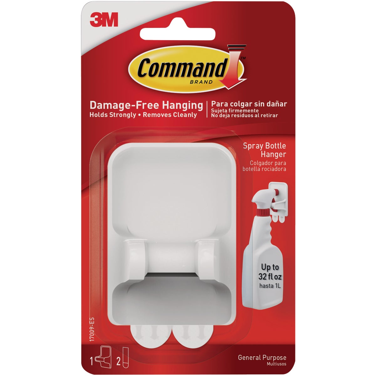 Command Spray Bottle Holder Adhesive Hook