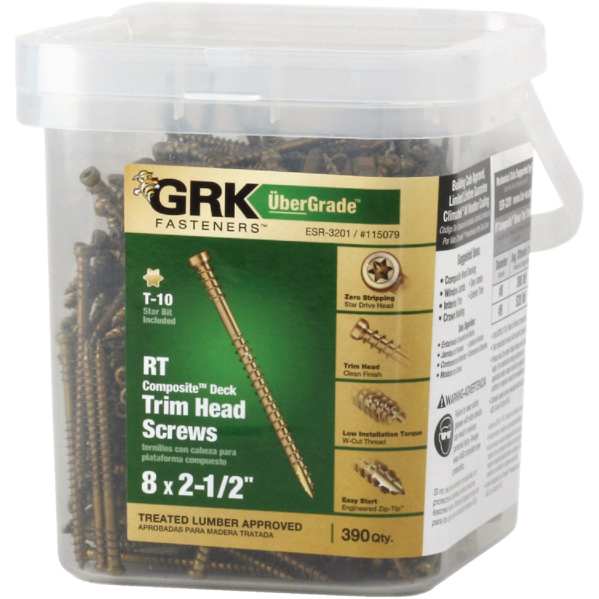 GRK RT #8 x 2-1/2 In. Star Drive Composite Screw (390 Ct.)