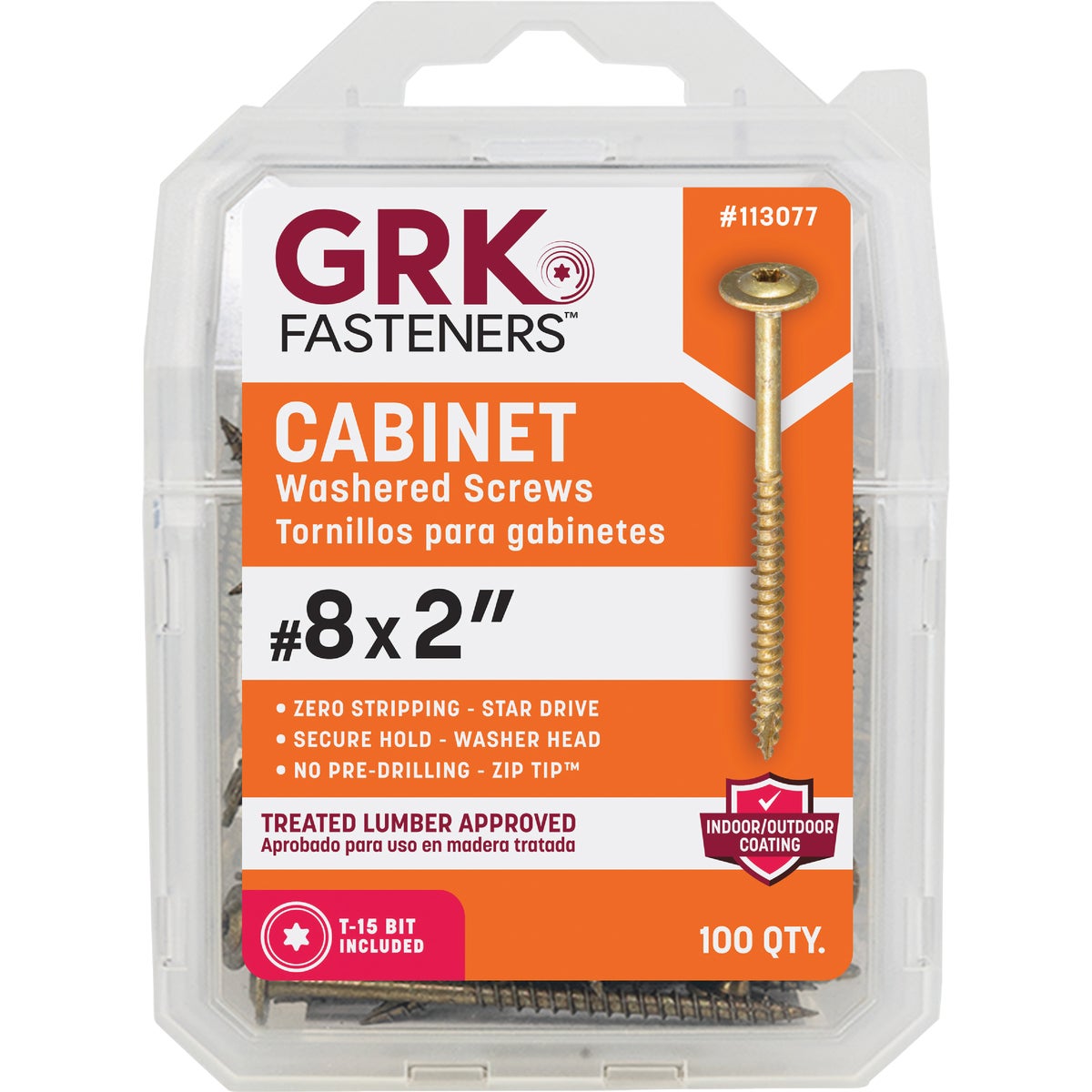 GRK #8 x 2 In. Star Drive Cabinet Screw (100 Ct.)