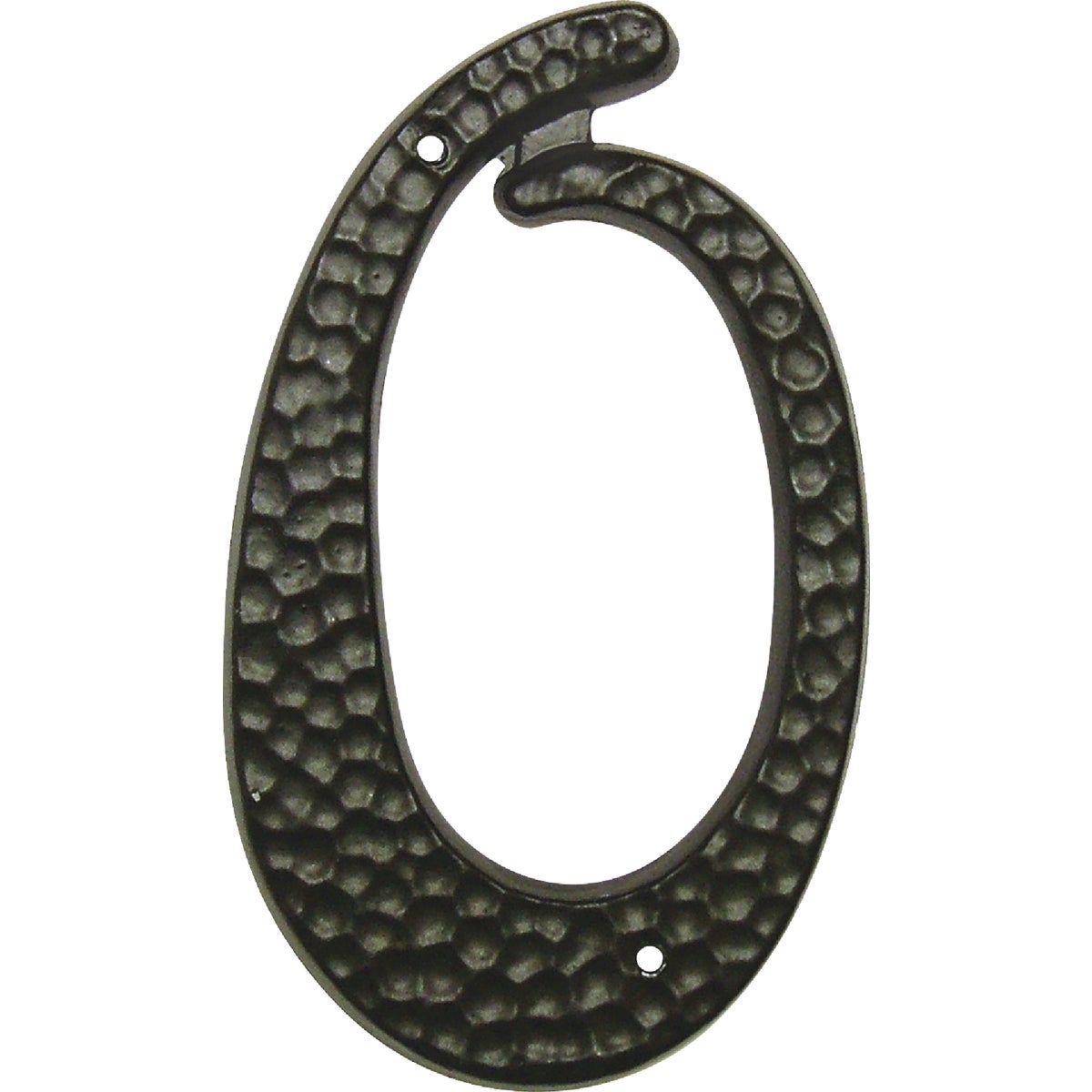 Hy-Ko 3-1/2 In. Black Hammered House Number Zero