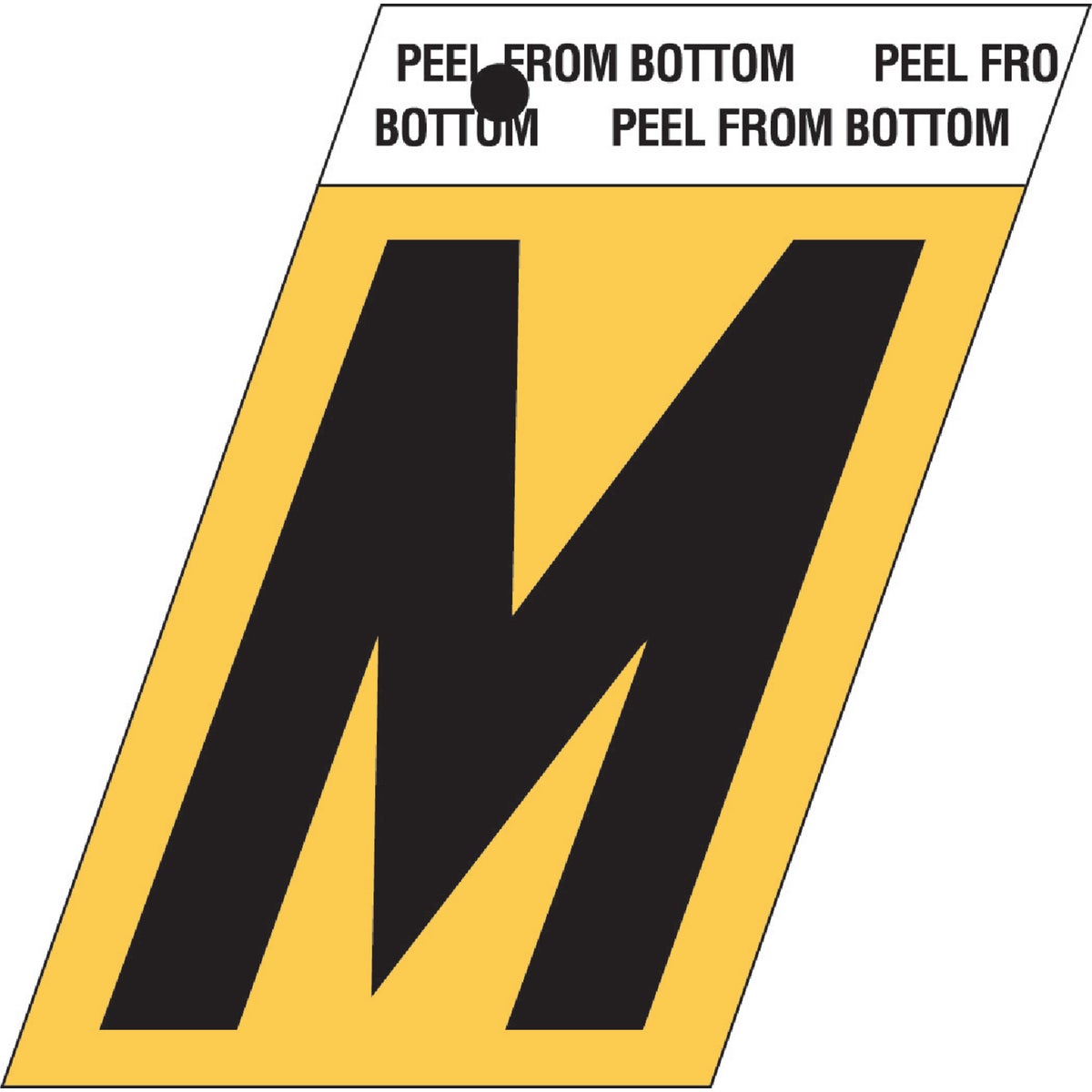 1-1/2″GOLD ALUM LETTER M