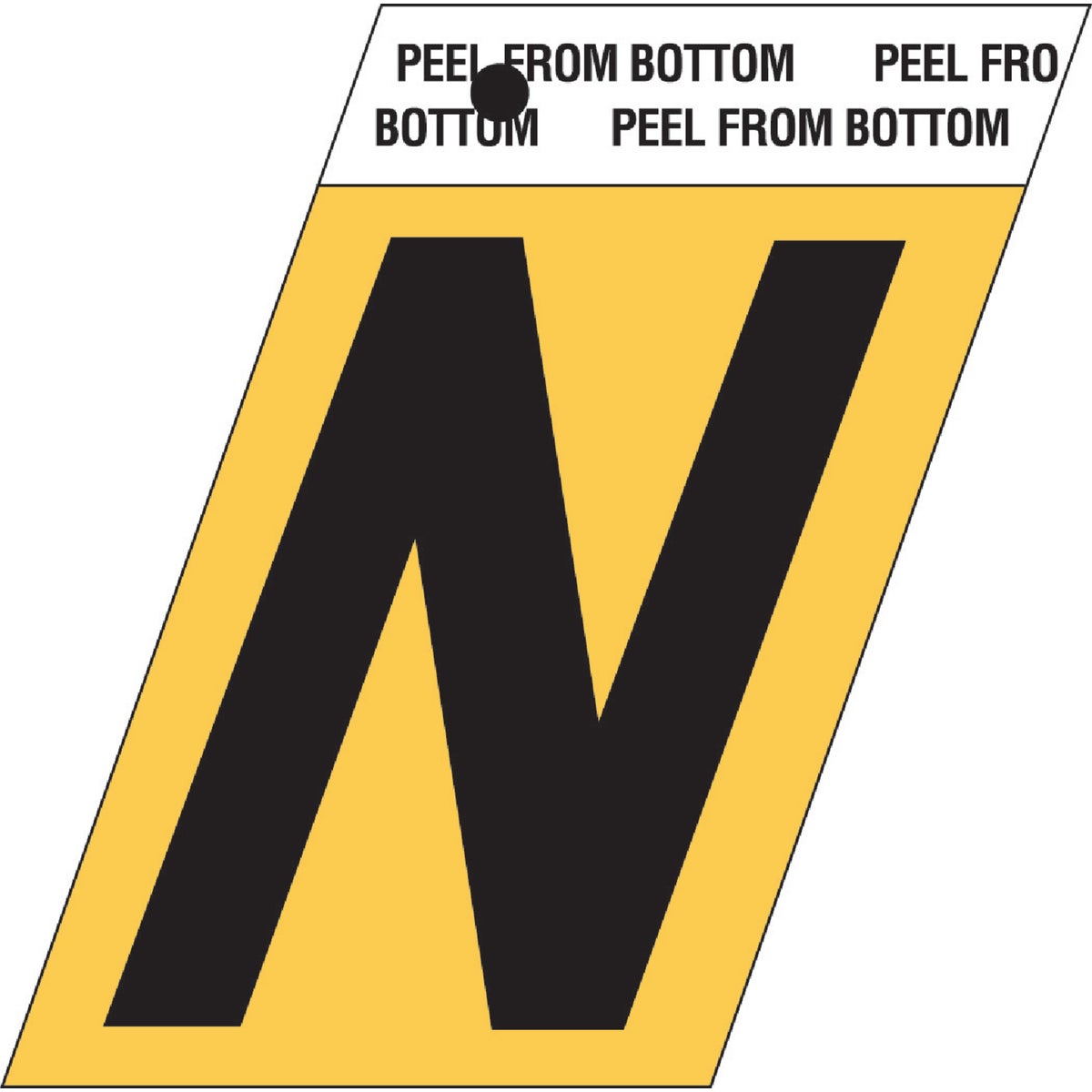 1-1/2″GOLD ALUM LETTER N