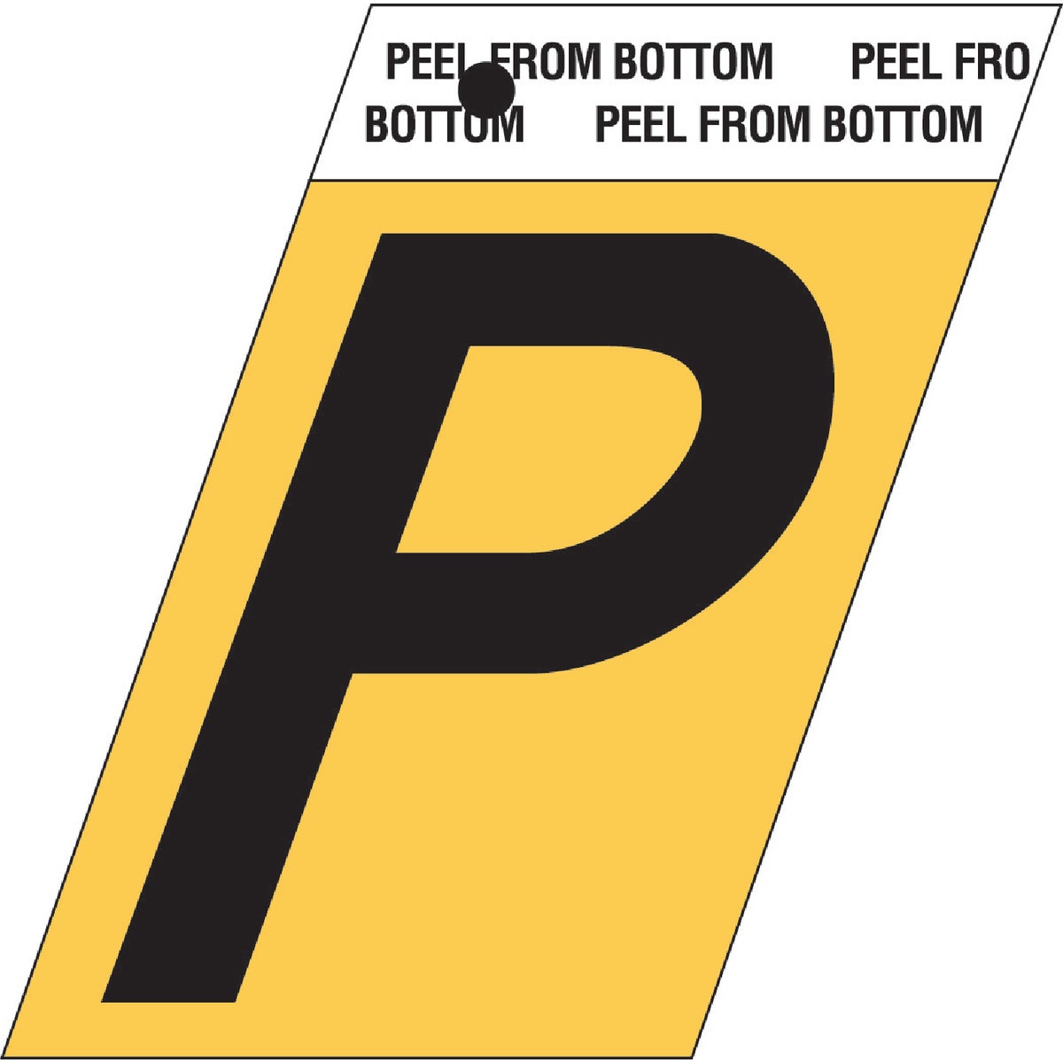 1-1/2″GOLD ALUM LETTER P