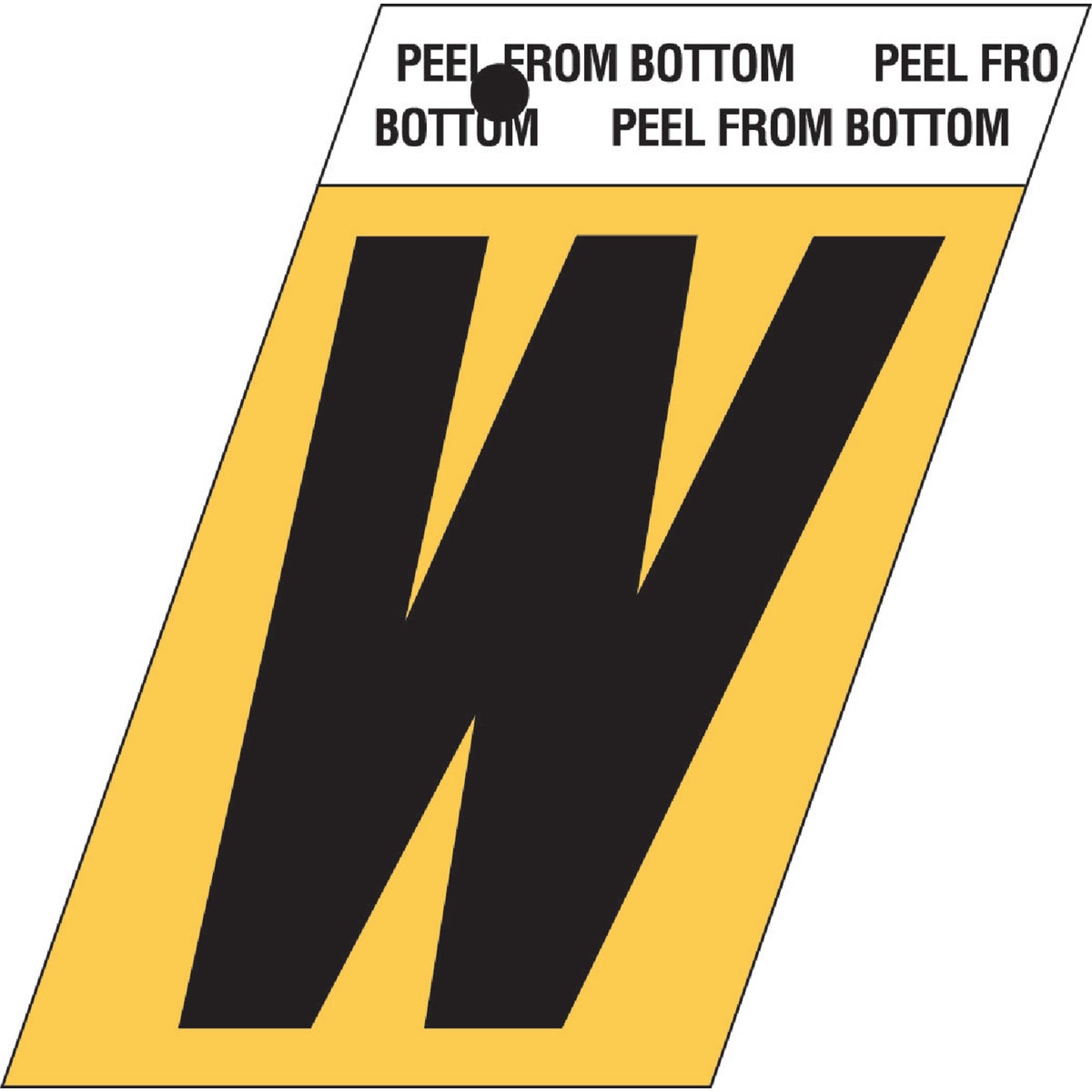 1-1/2″GOLD ALUM LETTER W
