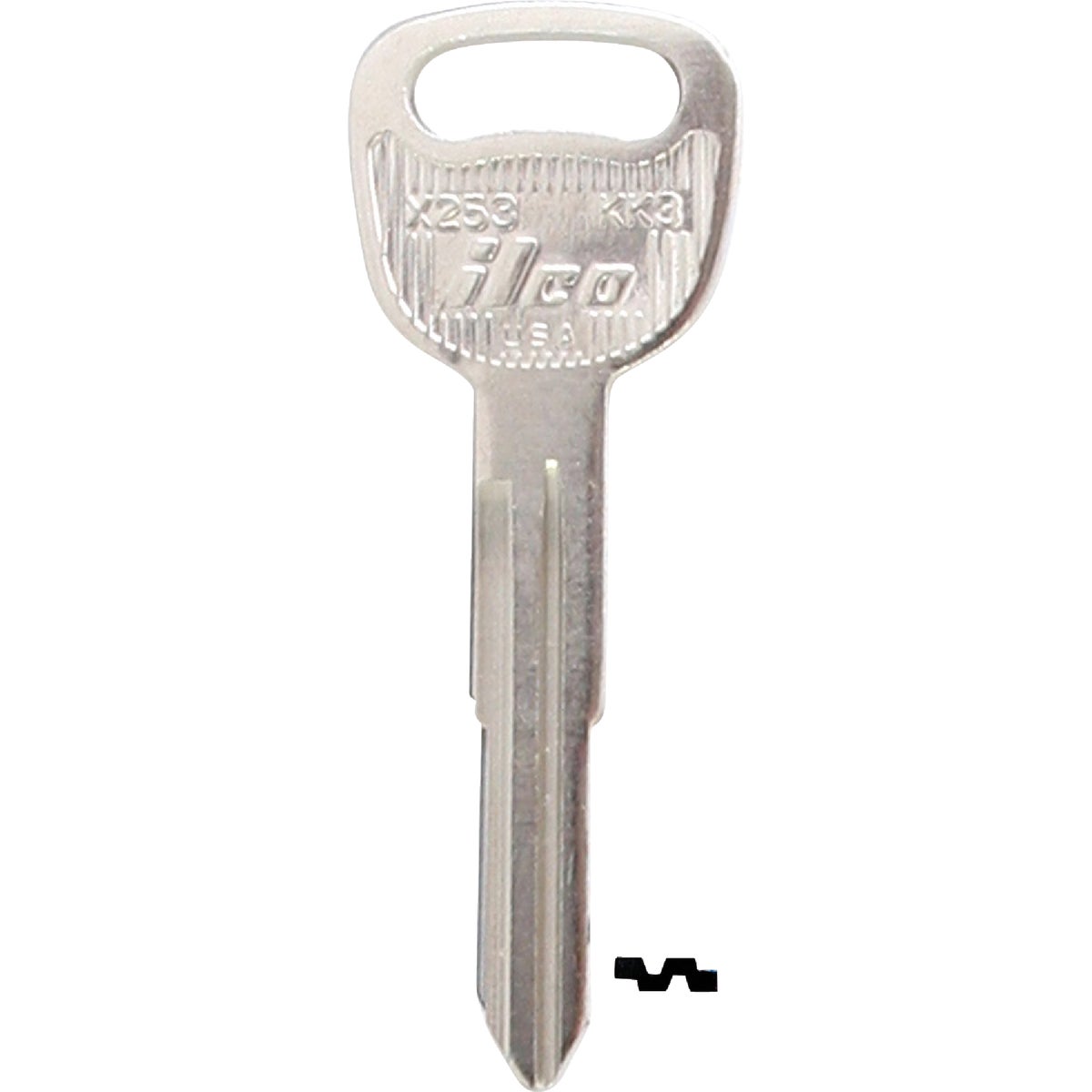 ILCO Kia Nickel Plated Automotive Key, KK3 / X253 (10-Pack)