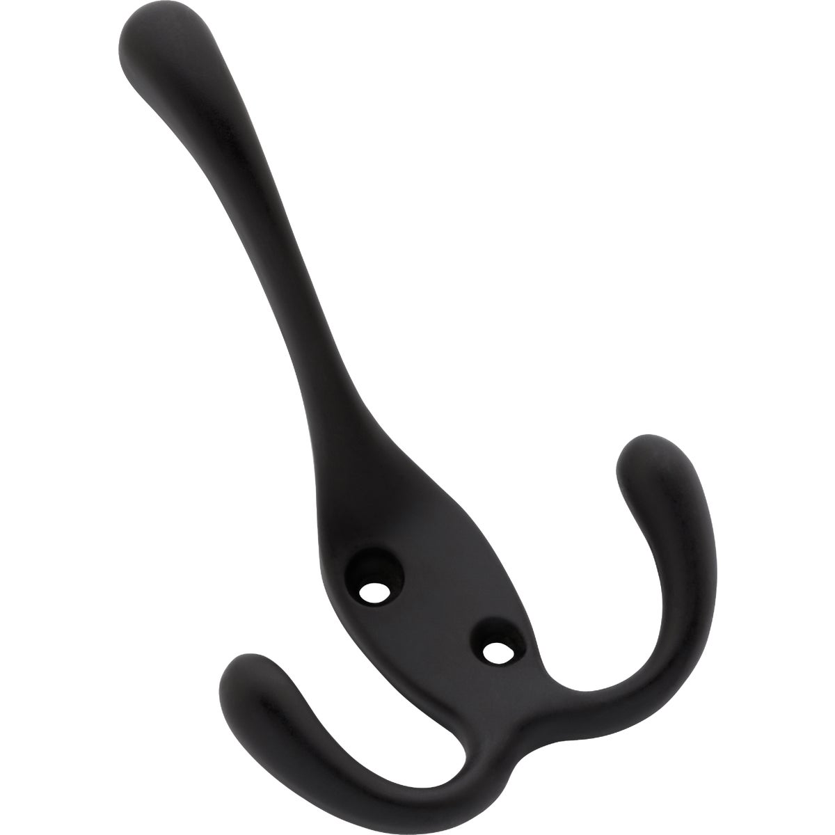 National Hardware Matte Black Triple Robe Hook