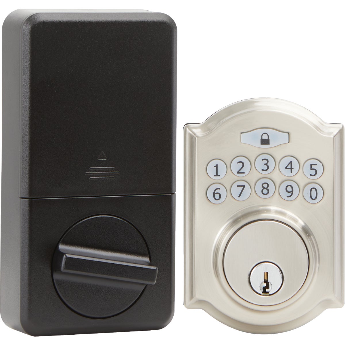 Steel Pro Electronic Deadbolt, Brushed Nickel