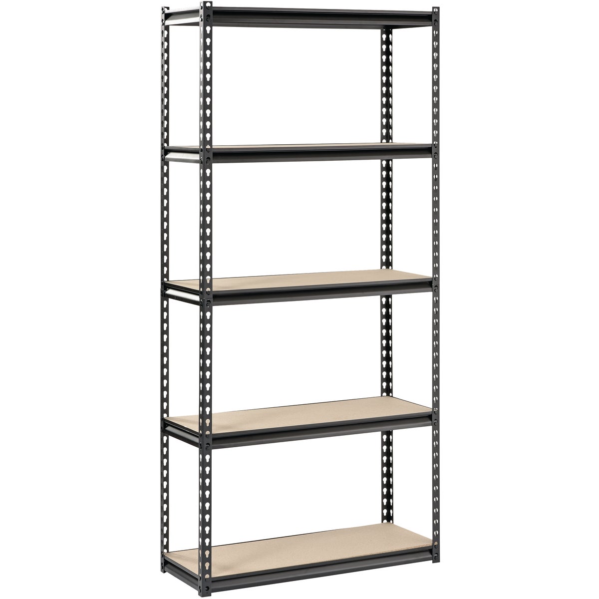 Muscle Rack 34 In. W x 14 In. D x 72 In. H 5-Tier Black Shelving Unit