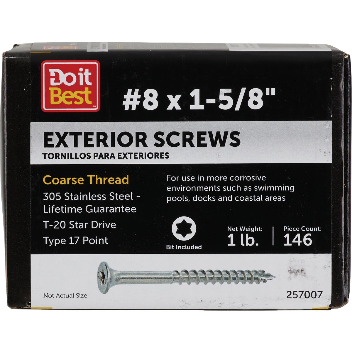 Grip-Rite Max 1-5/8 In. T17 ST20 305 Stainless Steel Deck Screw (1 Lb.)
