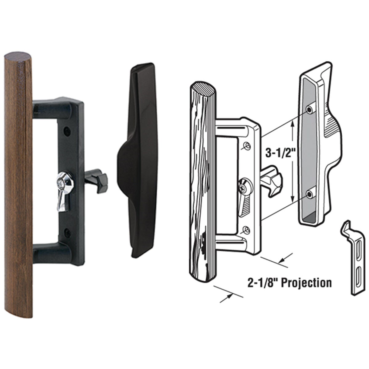 SLIDING DOOR HANDLE SET