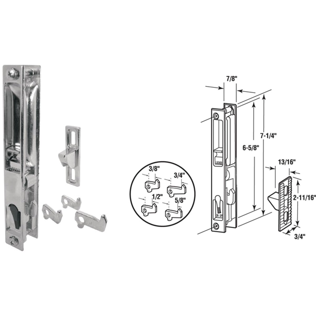 Prime-Line Flush Mount Sliding Patio Door Handle