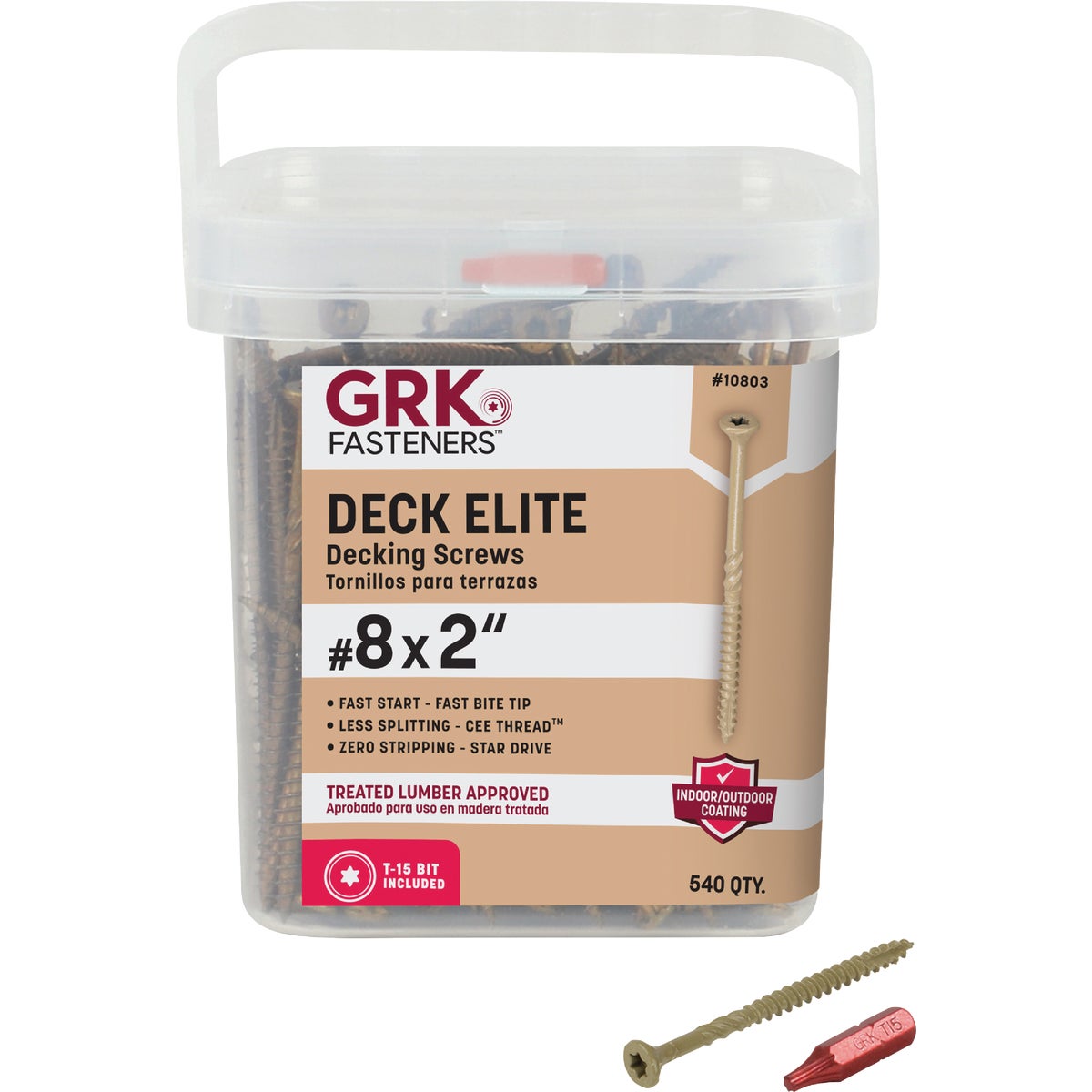 GRK Deck Elite #8 x 2 In. Star Drive Bugle-Head Deck Screw (540 Ct.)