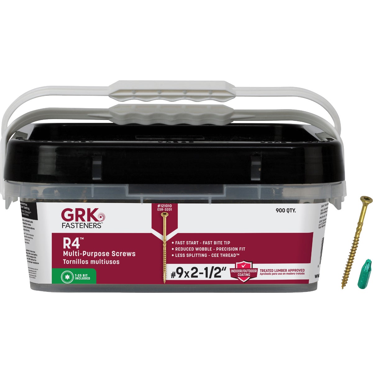 GRK R4 #9 x 2-1/2 In. Star Drive Multi-Purpose Wood Screw (900 Ct.)