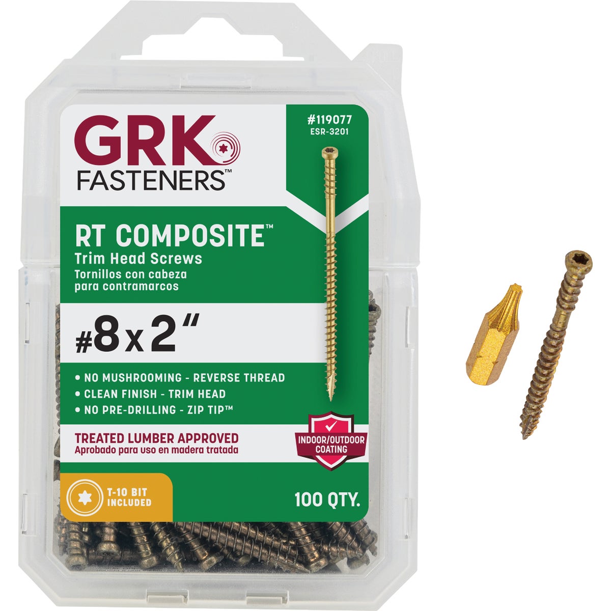 GRK RT #8 x 2 In. Star Drive Composite Screw (100 Ct.)