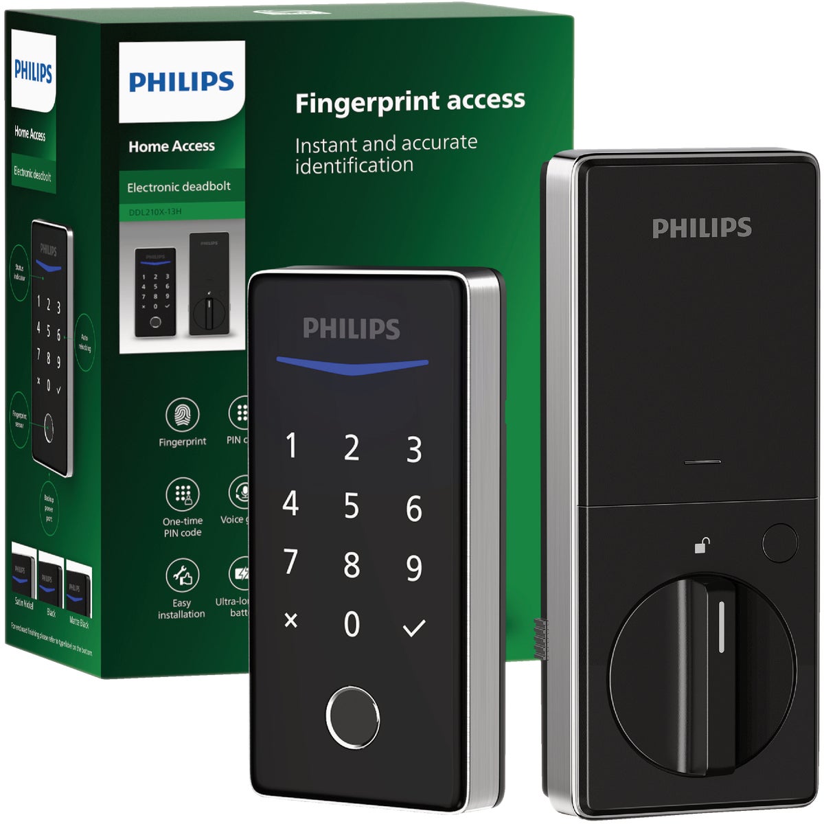 Philips Keyless Smart Lock Electronic Deadbolt, Satin Nickel