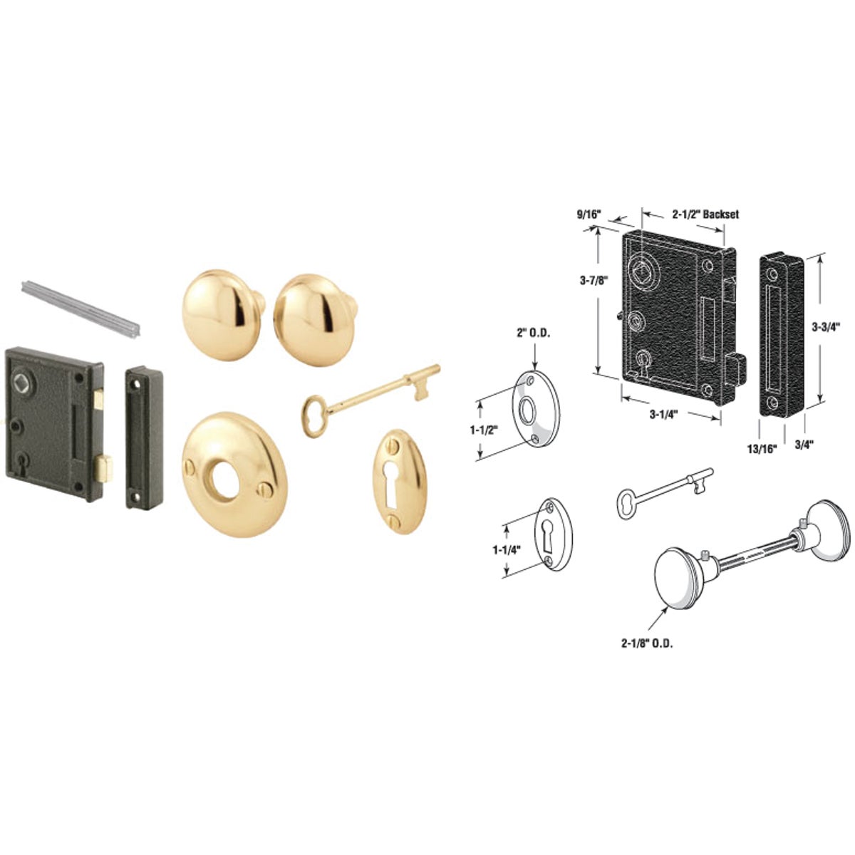 Defender Security Vertical Placement Bit Key Trim Lock