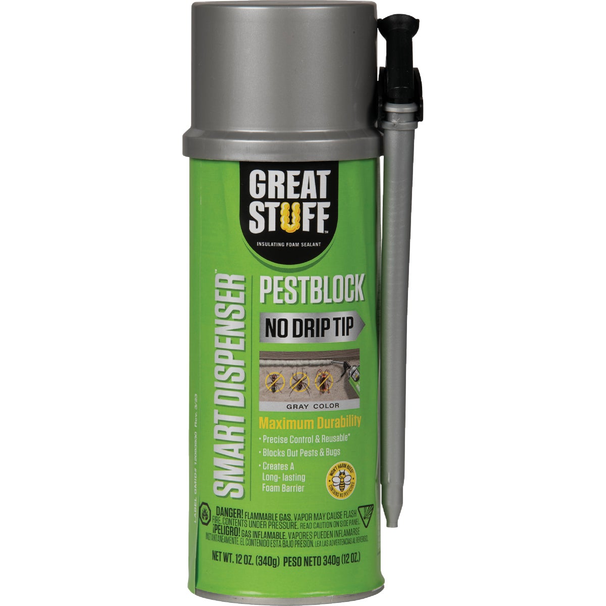Great Stuff Smart Dispenser 12 Oz. Gray Pestblock Sealant