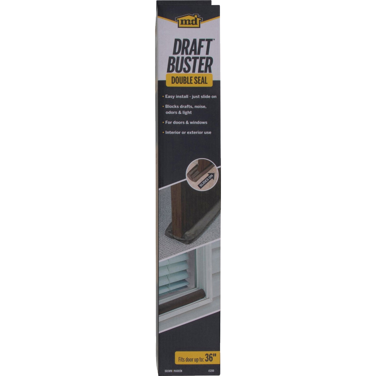 M-D 36" Brown Draft Stop Cloth Seal