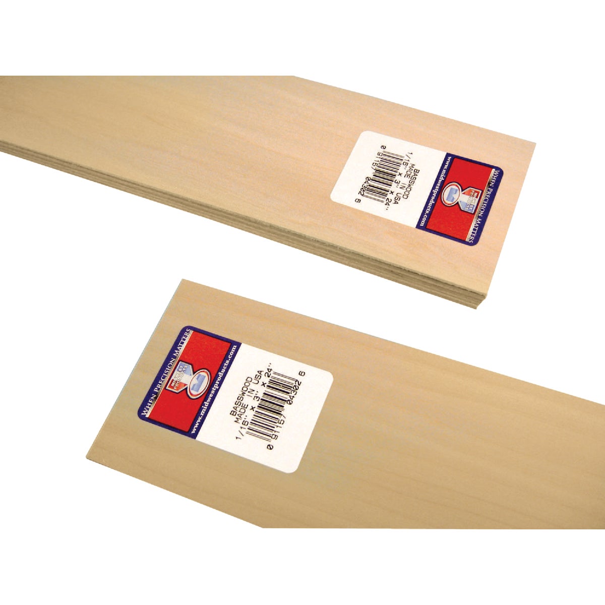 Midwest Products 1/16 In. x 3 In. x 2 Ft. Basswood Board