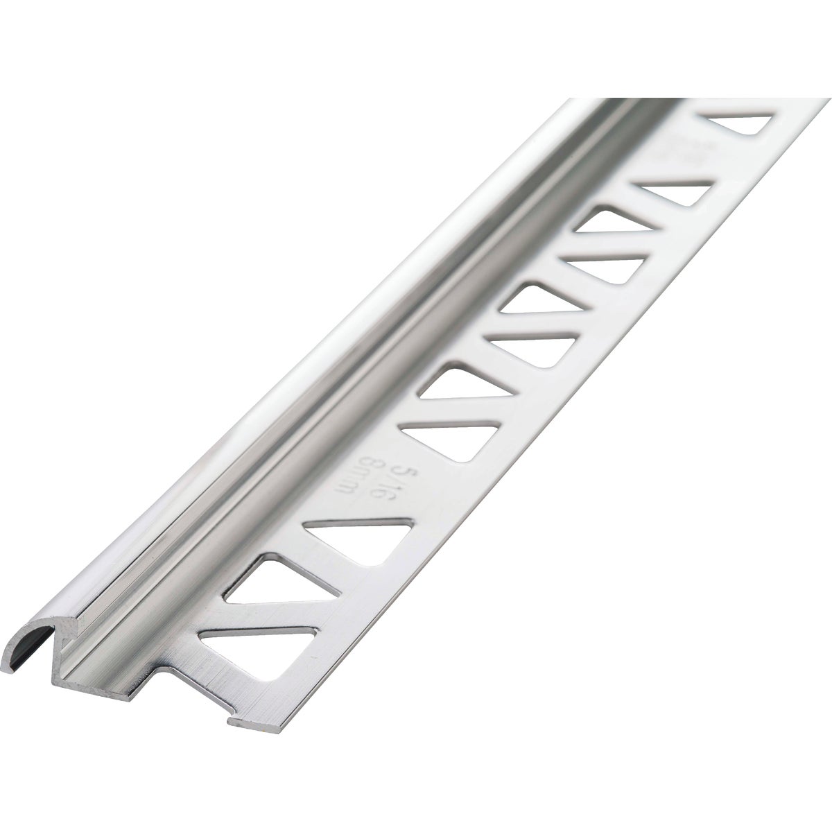 M-D Building Products 3/8 In. x 8 Ft. Bright Clear Aluminum Bullnose Tile Edging