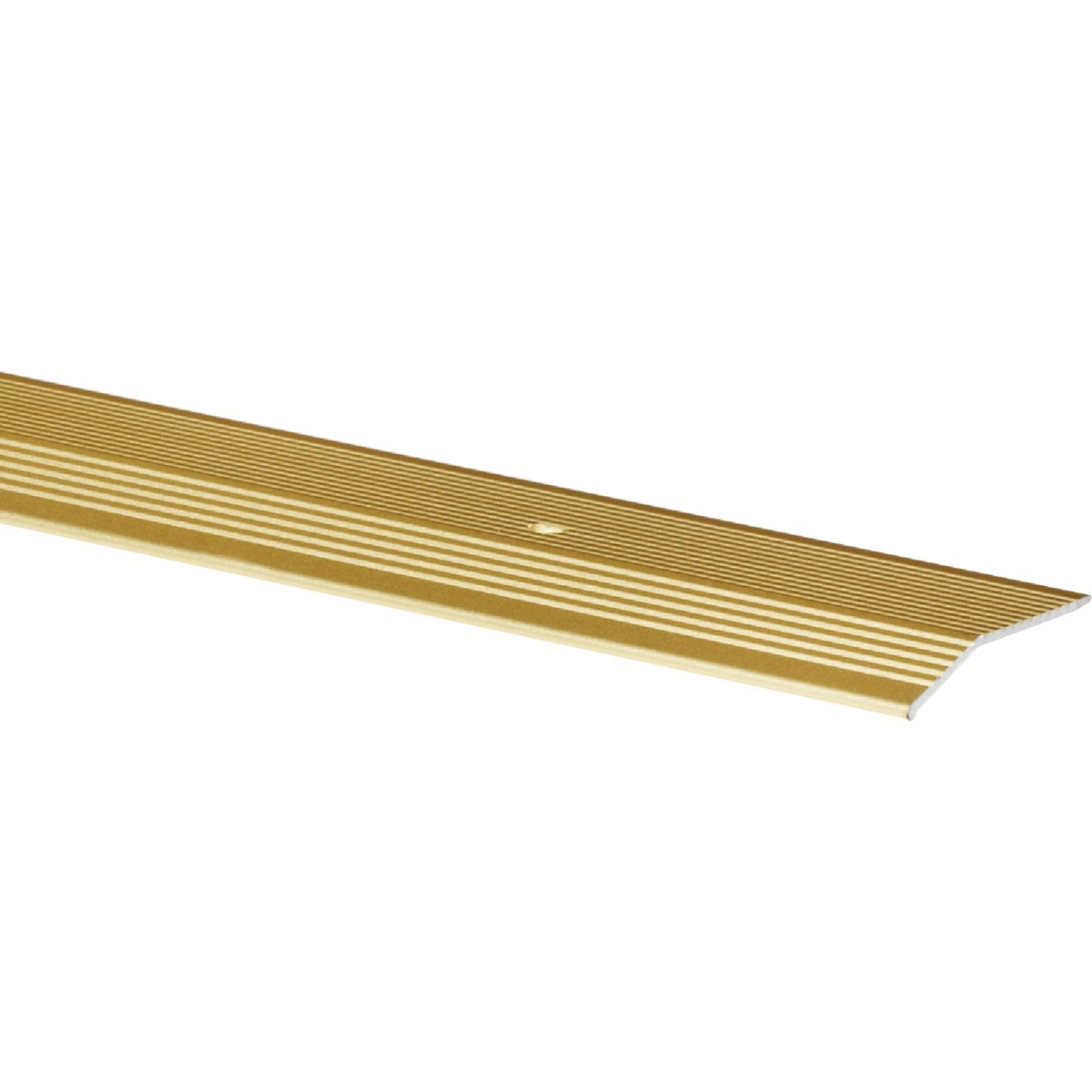 Do it Satin Gold Fluted 2 In. x 6 Ft. Aluminum Carpet Trim Bar, Extra Wide