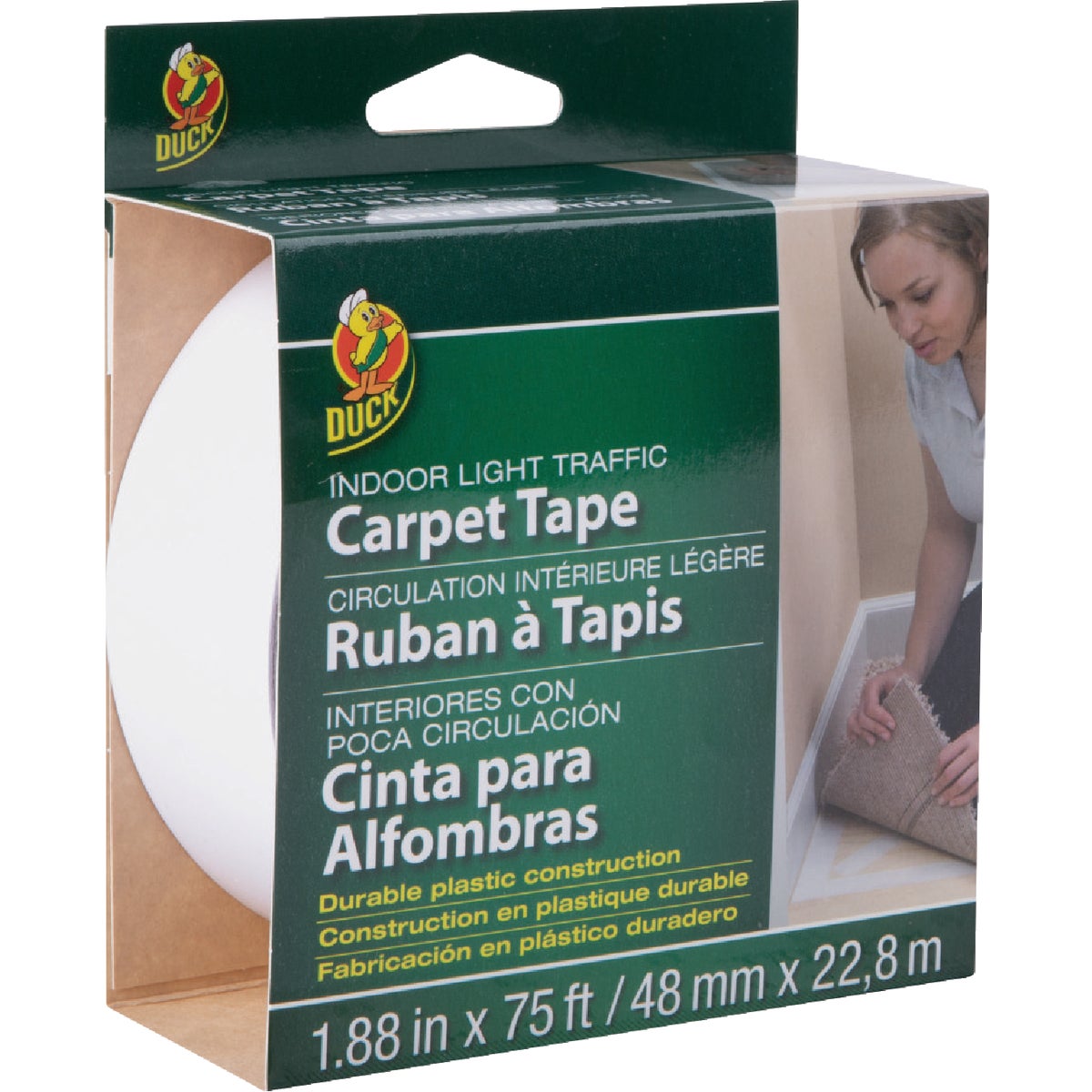 Duck Light Traffic 1.88 In. x 75 Ft. Indoor Double Sided Carpet Tape